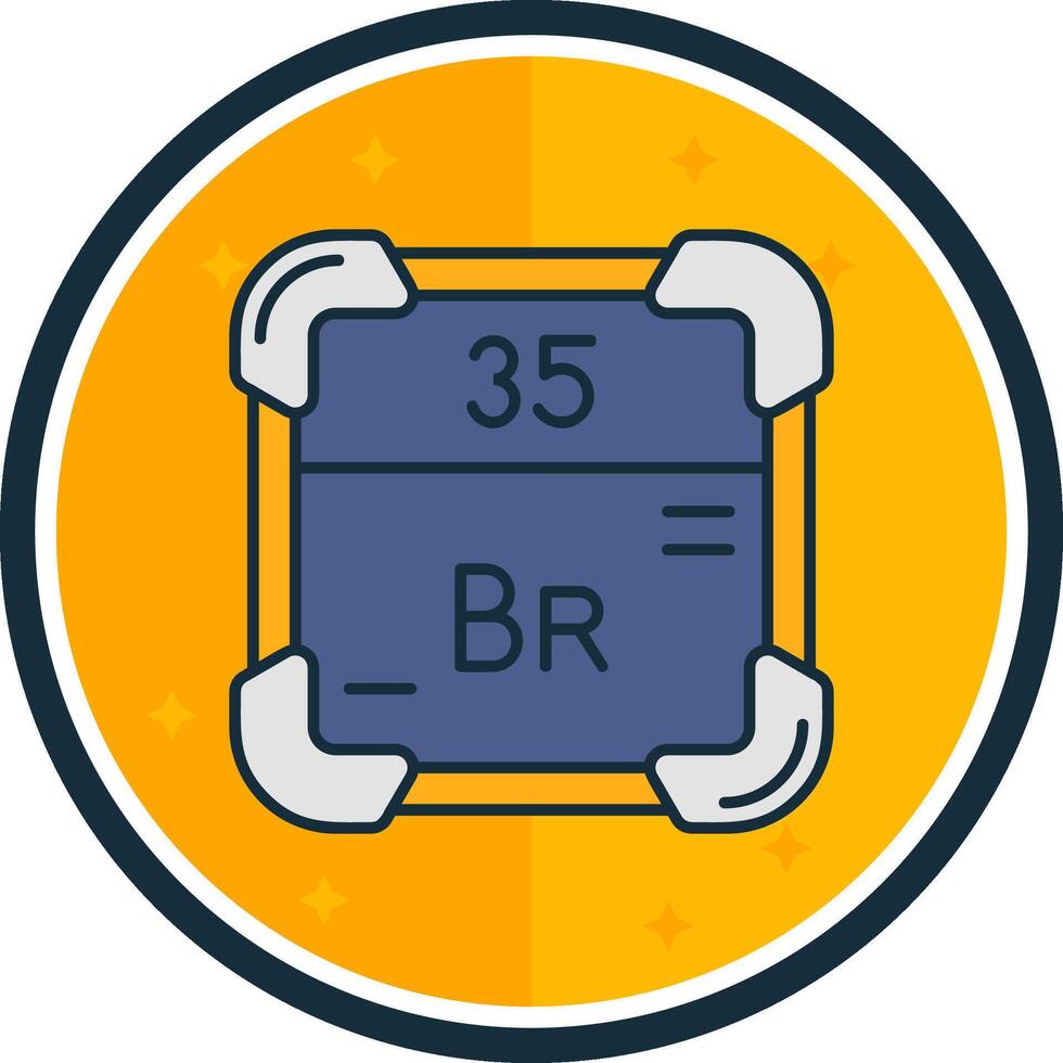 Brom gefüllt Vers Symbol vektor