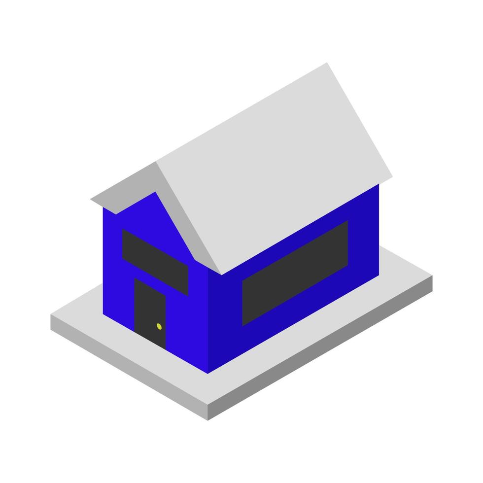 isometrisk hus på en vit bakgrund vektor