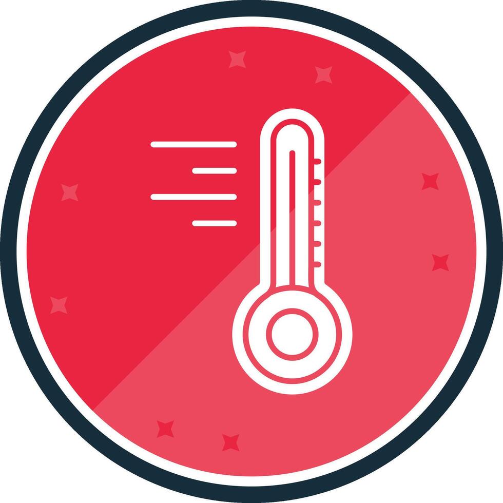 Thermometer Glyphe Vers Symbol vektor