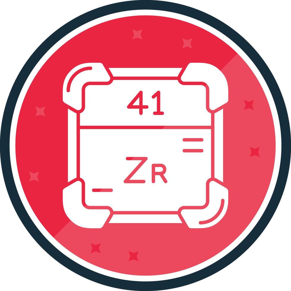 zirkonium glyf vers ikon vektor
