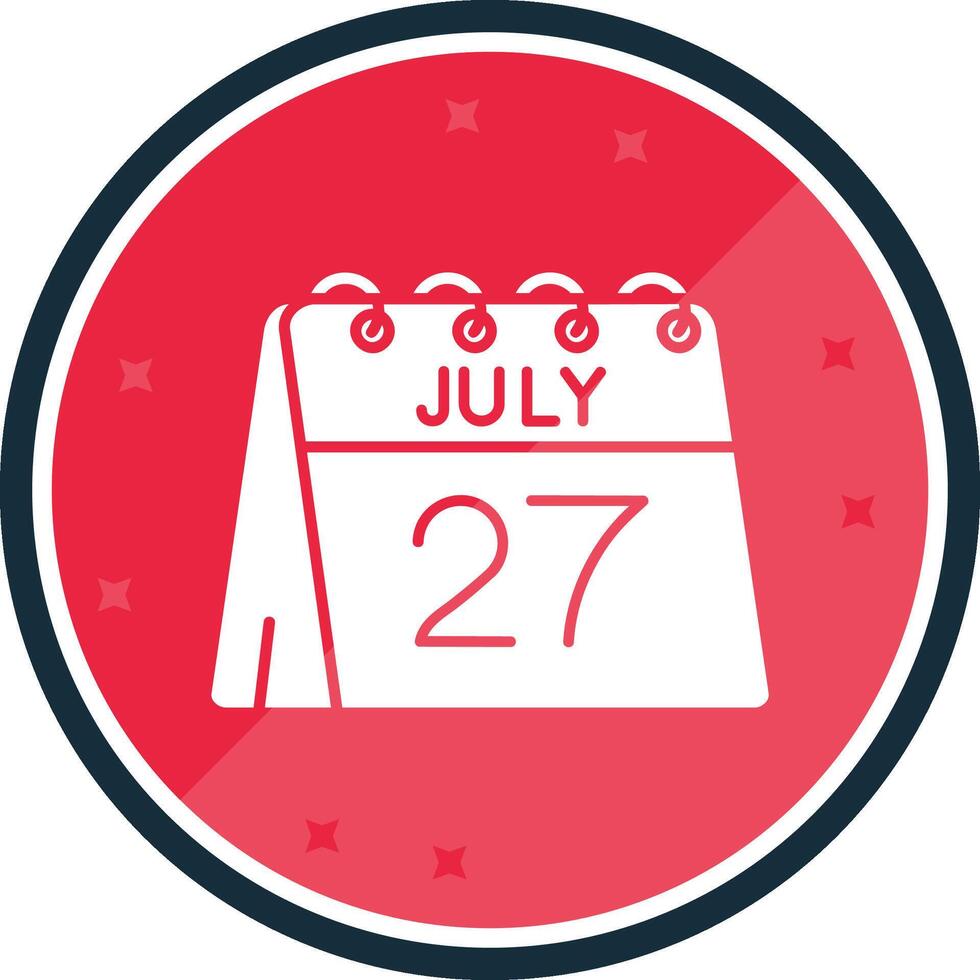 27: e av juli glyf vers ikon vektor