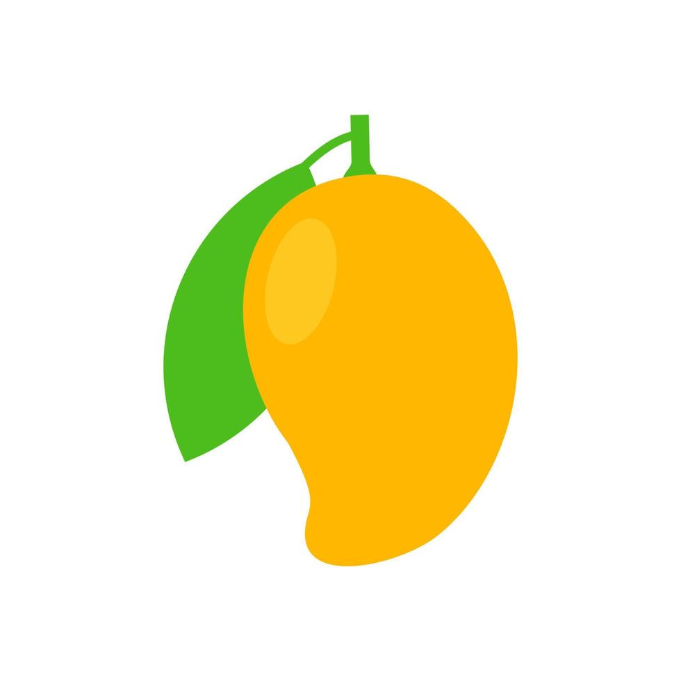 reife Mango-Vektor-Illustration isoliert auf weißem Hintergrund vektor
