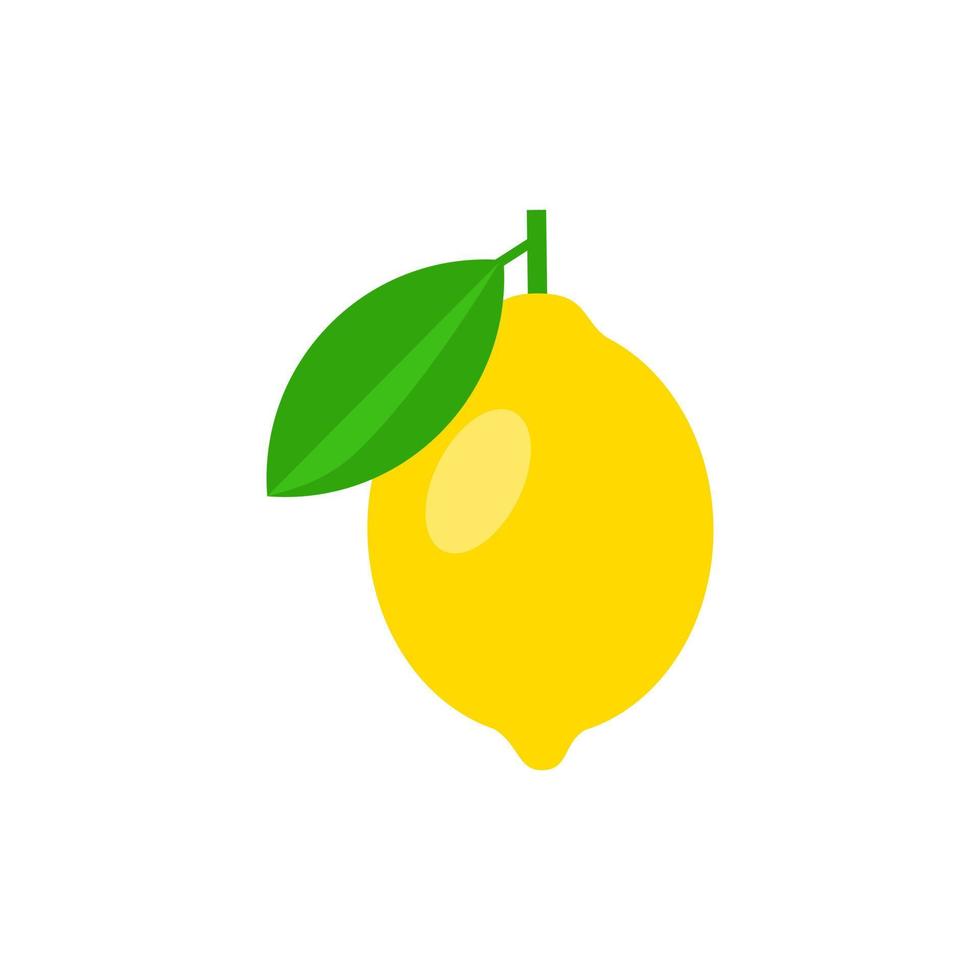 Zitrone-Vektor-Illustration isoliert auf weißem Hintergrund vektor