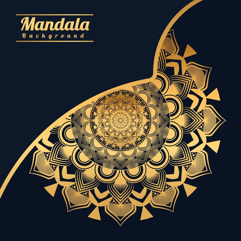 Luxus-Mandala-Hintergrund mit goldenem Arabeskenmuster goldener Arabesken-Arabis-Stil für dekoratives Mandala im islamischen Ramadan-Stil. dekoratives florales Kunstdesign, Cover, Poster, Flyer vektor