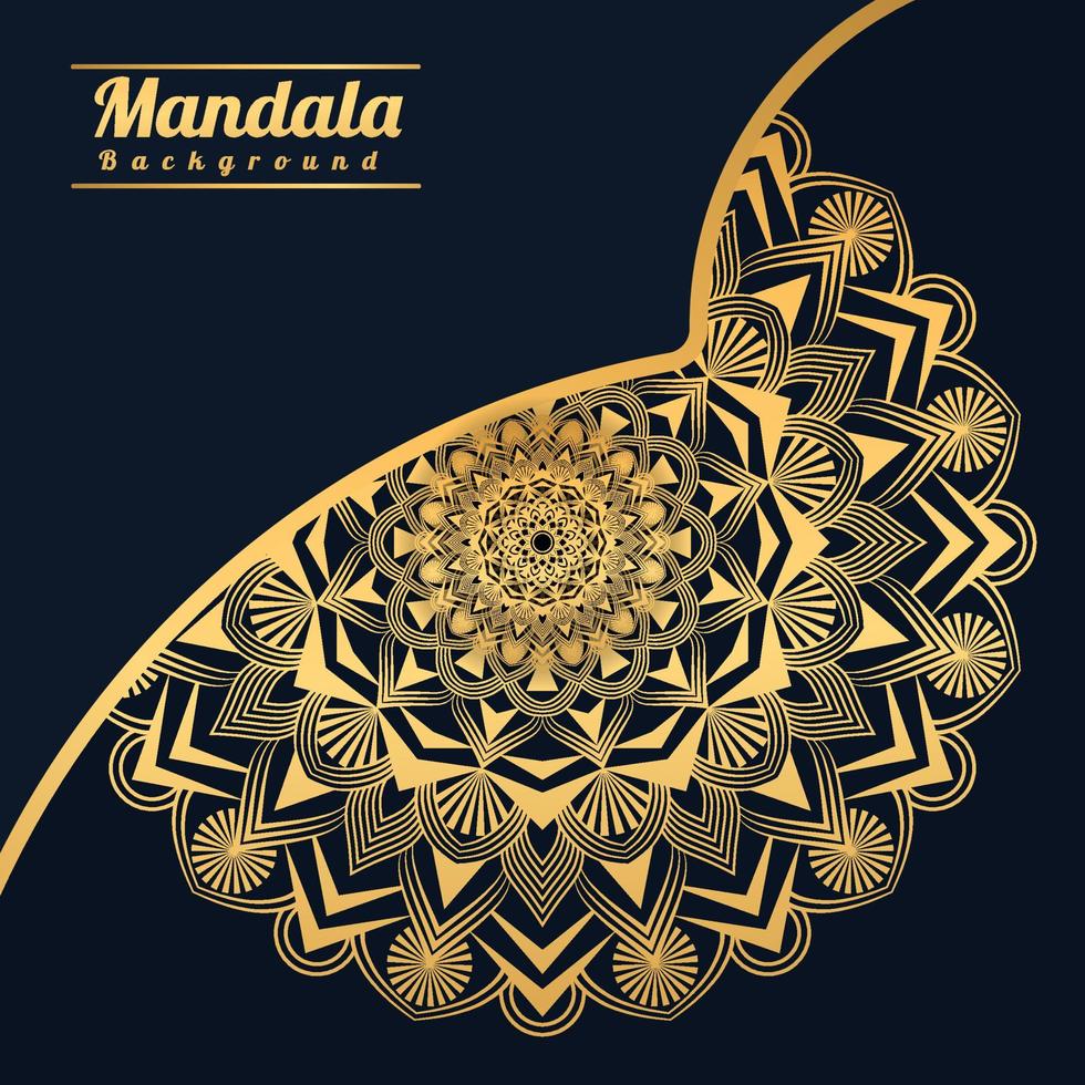 Luxus-Mandala-Hintergrund mit goldenem Arabeskenmuster goldener Arabesken-Arabis-Stil für dekoratives Mandala im islamischen Ramadan-Stil. dekoratives florales Kunstdesign, Cover, Poster, Flyer vektor