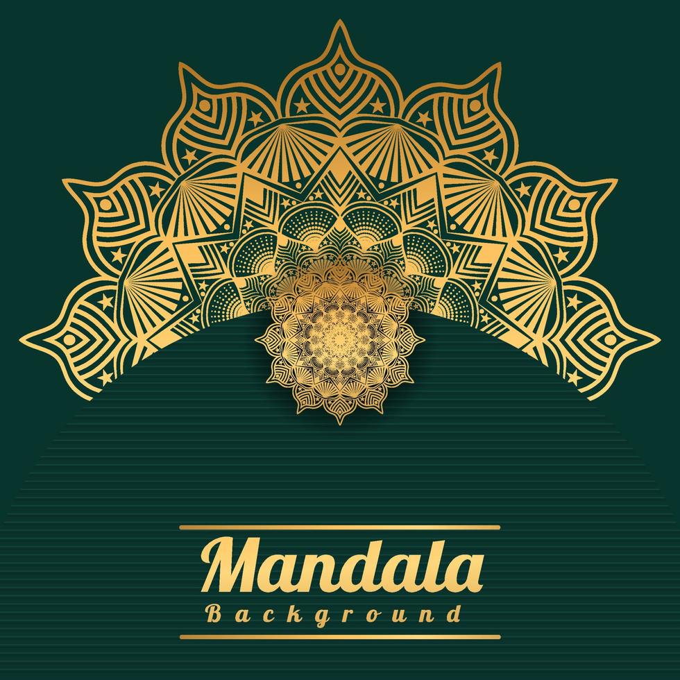 Luxus-Mandala-Hintergrund mit goldenem Arabeskenmuster goldener Arabesken-Arabis-Stil für dekoratives Mandala im islamischen Ramadan-Stil. dekoratives florales Kunstdesign, Cover, Poster, Flyer vektor