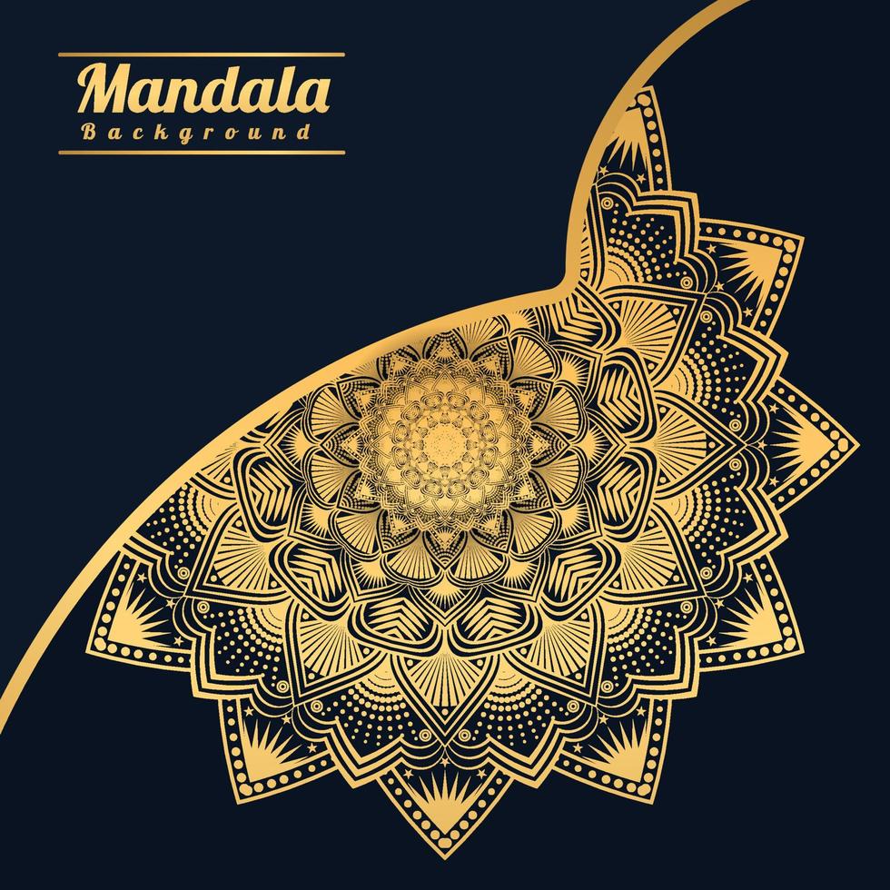 Luxus-Mandala-Hintergrund mit goldenem Arabeskenmuster goldener Arabesken-Arabis-Stil für dekoratives Mandala im islamischen Ramadan-Stil. dekoratives florales Kunstdesign, Cover, Poster, Flyer vektor