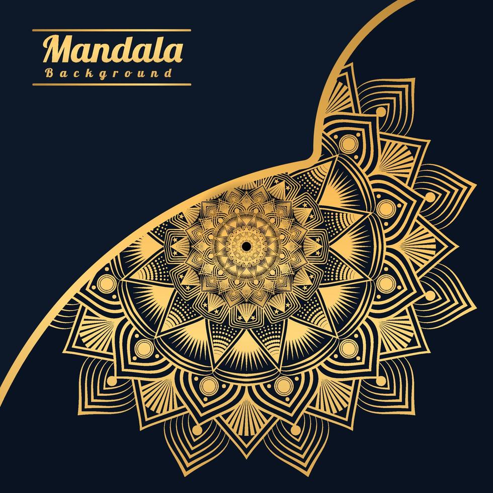 lyx mandala bakgrund med gyllene arabesque mönster gyllene arabesque arabis stil för islamisk ramadan stil dekorativ mandala. dekorativ blommig konstdesign, omslag, affisch, flygblad vektor