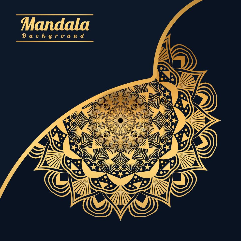 Luxus-Mandala-Hintergrund mit goldenem Arabeskenmuster goldener Arabesken-Arabis-Stil für dekoratives Mandala im islamischen Ramadan-Stil. dekoratives florales Kunstdesign, Cover, Poster, Flyer vektor