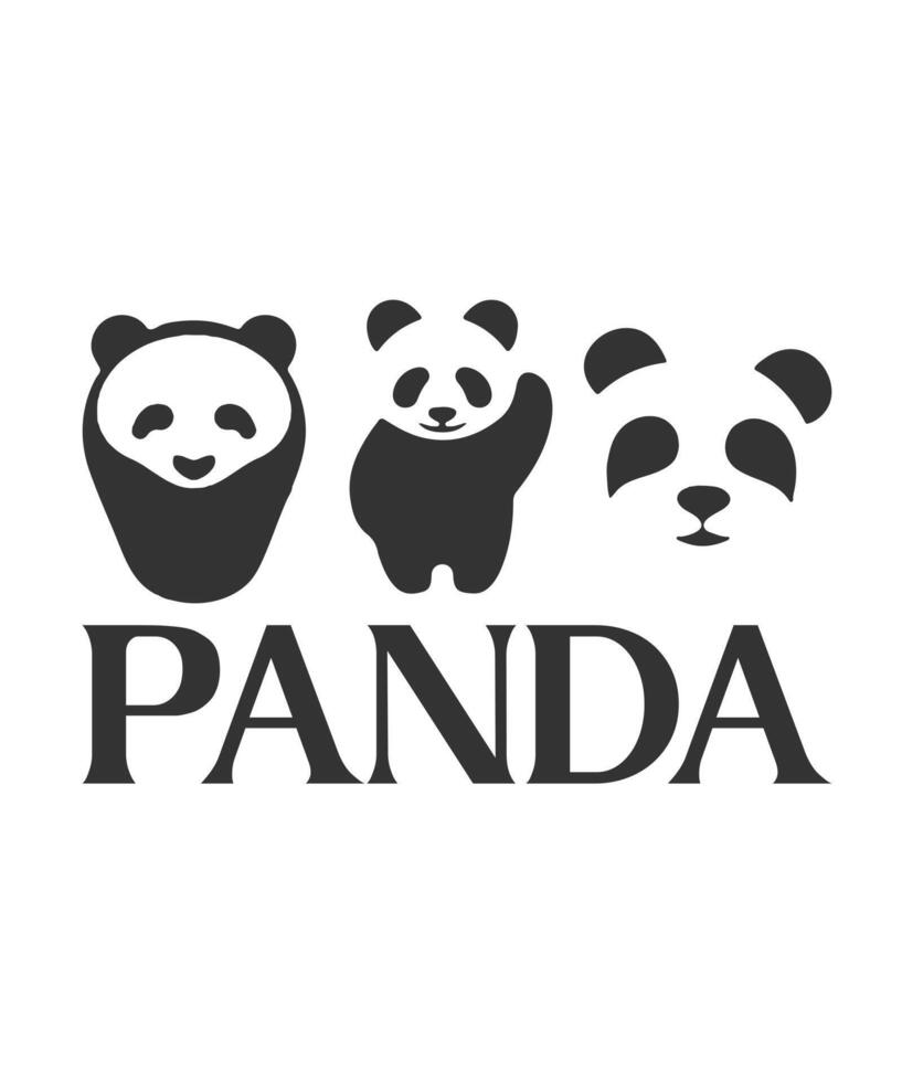 Panda Logo Vektor T-Shirt Design