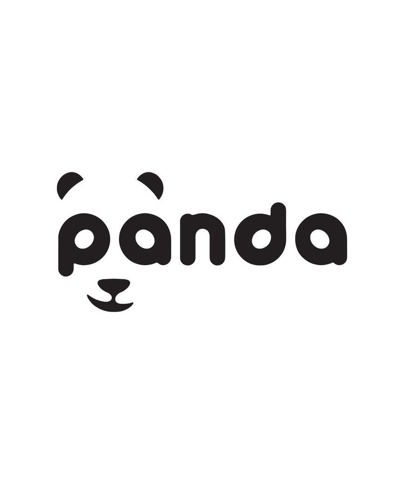 Panda Logo Vektor T-Shirt Design