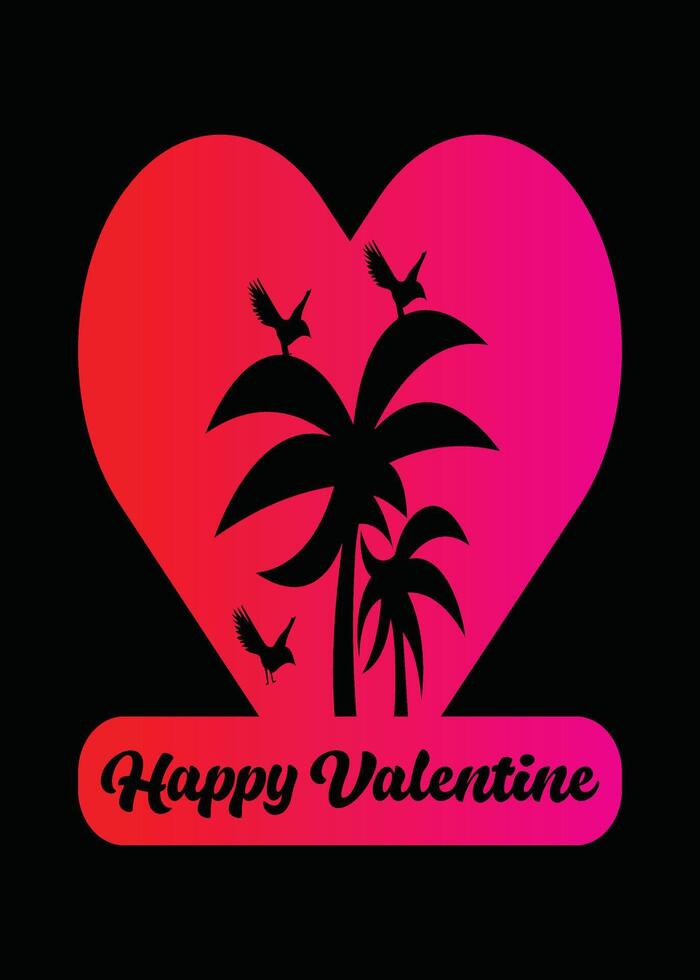 stilvoll glücklich Valentinsgrüße Tag Typografie Vorlage zum t Hemd Vektor Grafik Element