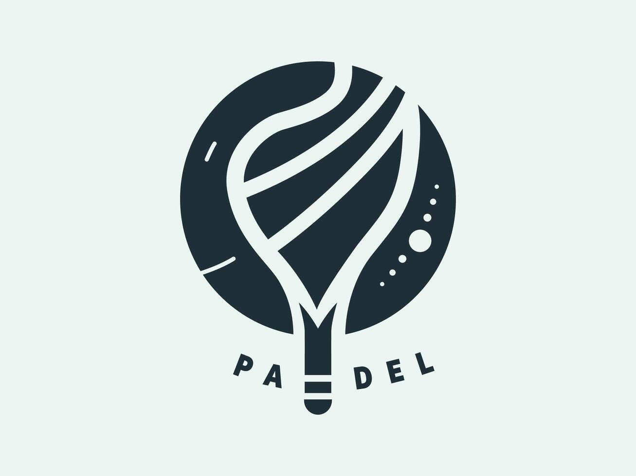 Padel Schläger und Tennis Logo vektor