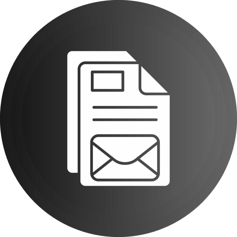 e-post fast svart ikon vektor