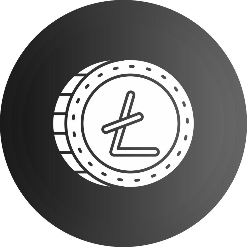 Litecoin solide schwarz Symbol vektor