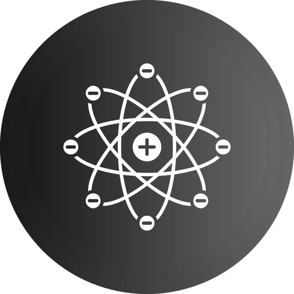 Atom solide schwarz Symbol vektor