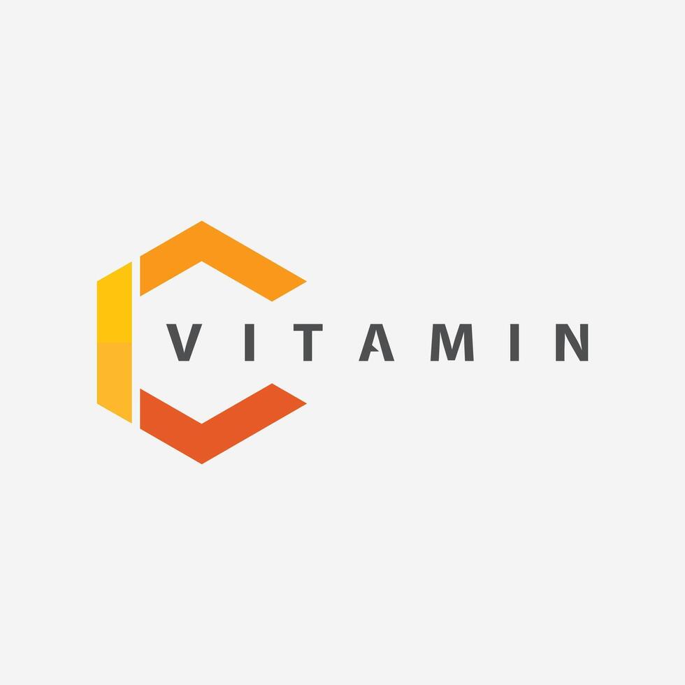 Vitamin C Logo Vektor Design Vektor Icon Gesundheit Ernährung