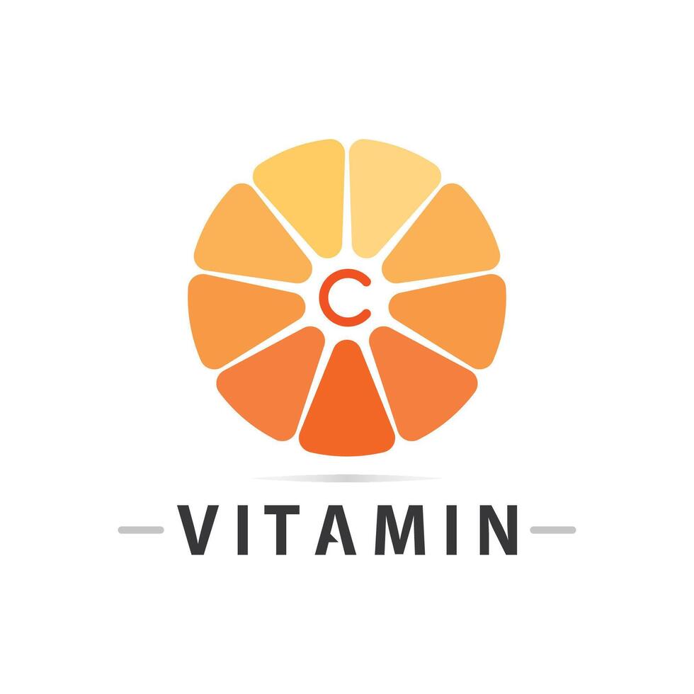 Vitamin C Logo Vektor Design Vektor Icon Gesundheit Ernährung