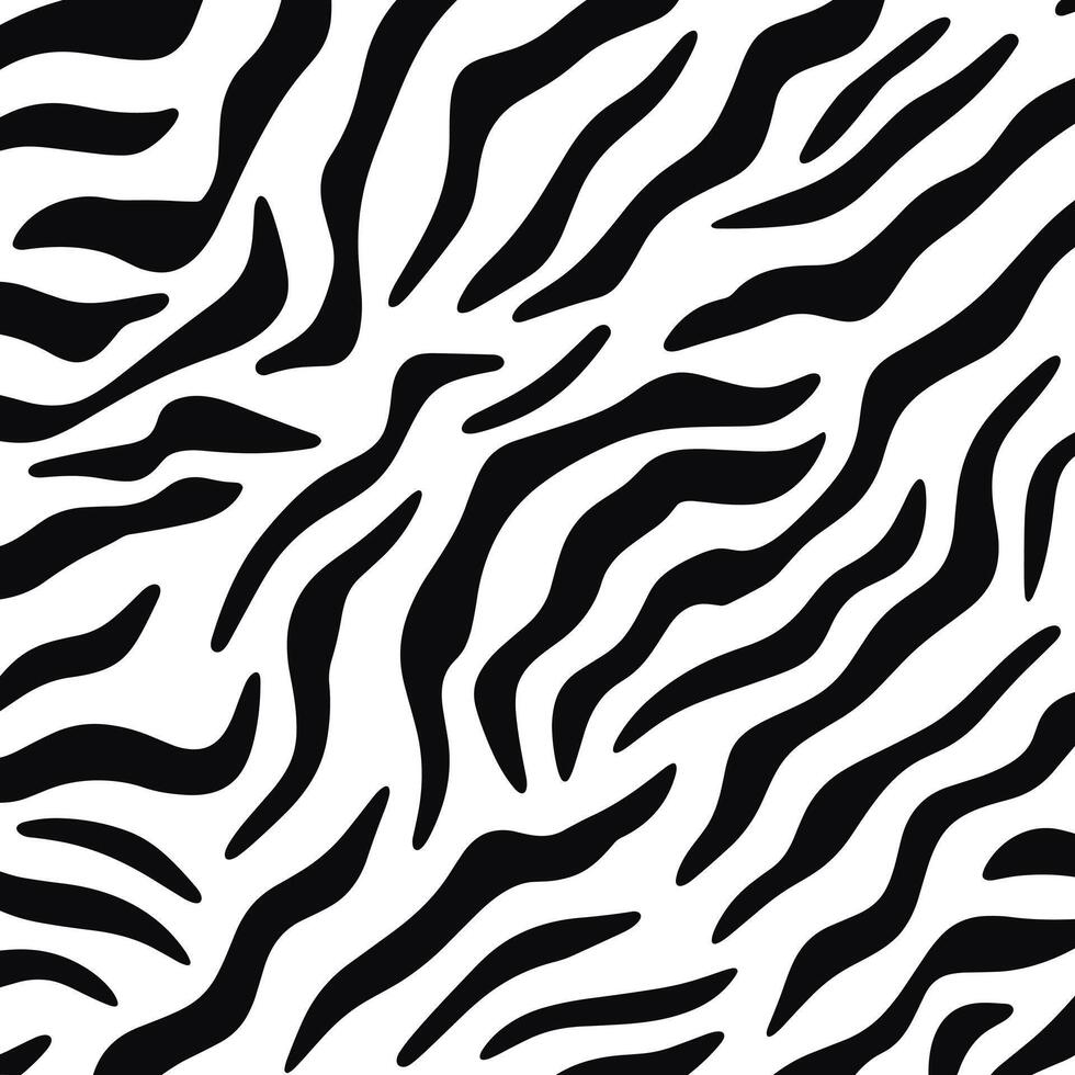 modisch Zebra Haut Muster Hintergrund Vektor. schwarz und Weiß Linie Welle abstrakt Hintergrund. vektor