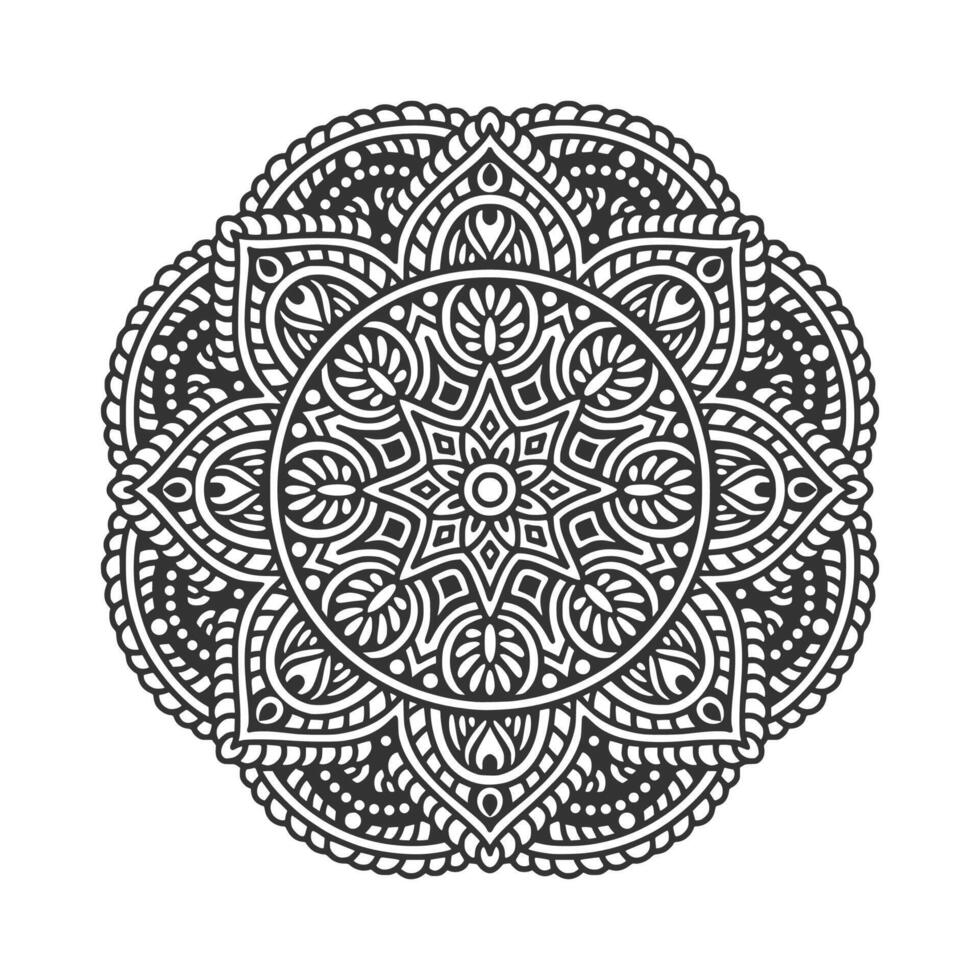 cirkulärt mönster mandala konst dekoration element vektor