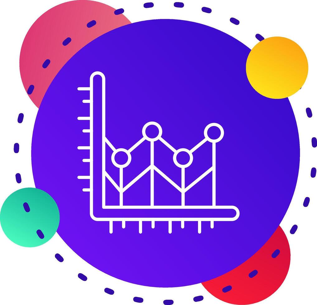 Linie Diagramm abstrat bg Symbol vektor