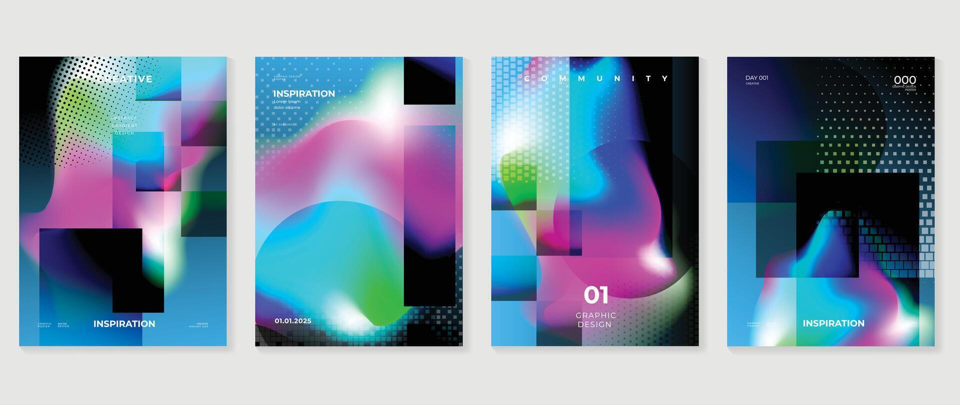 abstrakt Gradient Hintergrund Startseite Vektor. modern Digital Hintergrund mit beschwingt Farbe, Pixel, Halbton. futuristisch Landung Seite Illustration zum Marke, Werbung, Werbung, Netz, Poster. vektor