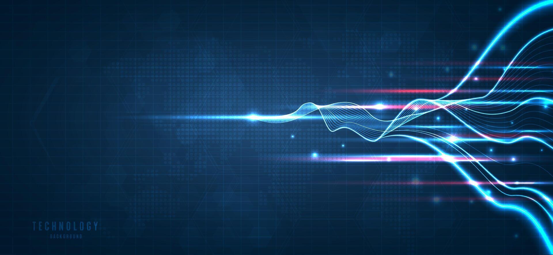 blå ljus strimma, fiber optisk, hastighet linje, trogen bakgrund för 5g eller 6g teknologi trådlös data överföring, hög hastighet internet i abstrakt. internet nätverk begrepp. vektor design.