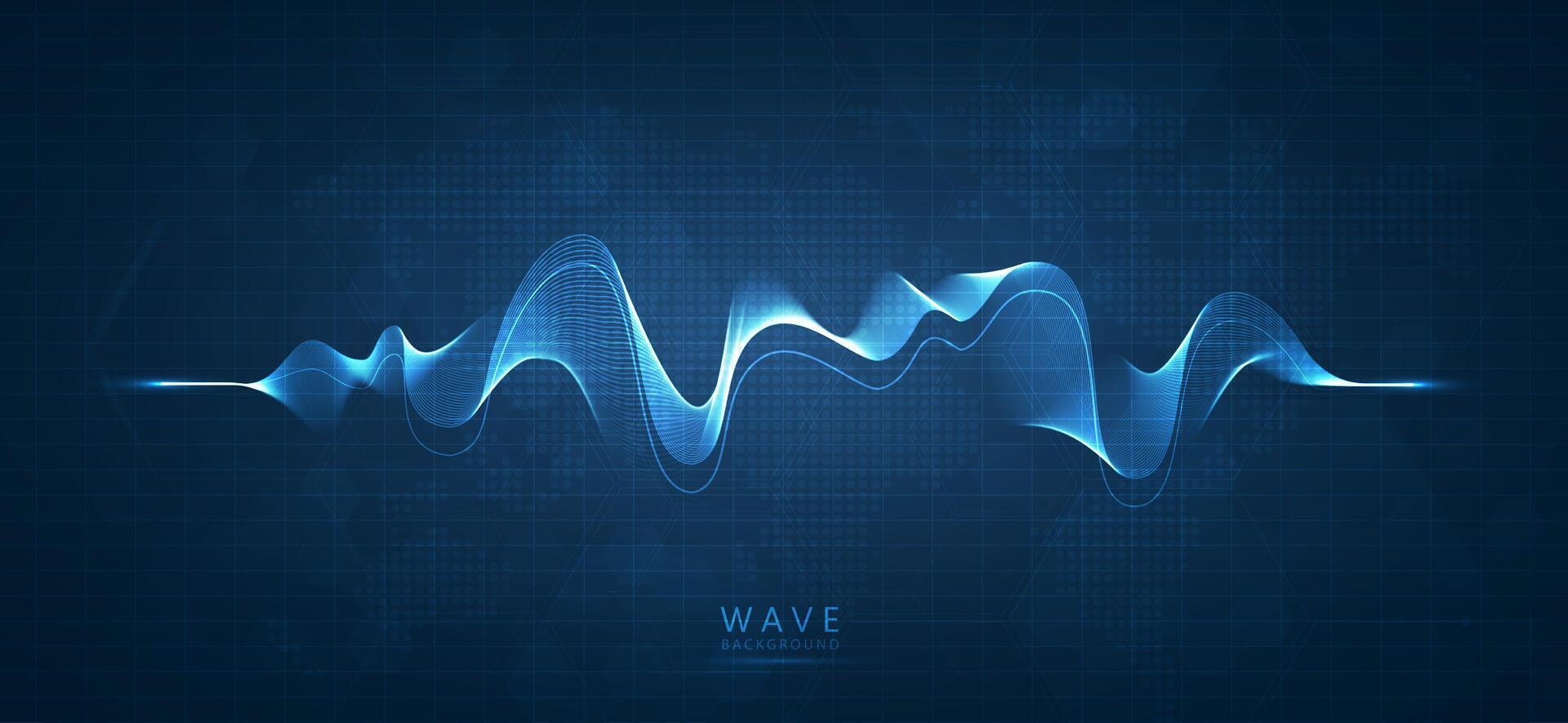 abstrakt fließend wellig Linien zum Musik- Welle Design. bunt dynamisch Welle mit abstrakt Gradient Linie Wellen. Element zum Konzept von Musik, Party, Technologie, modern. Vektor Design.