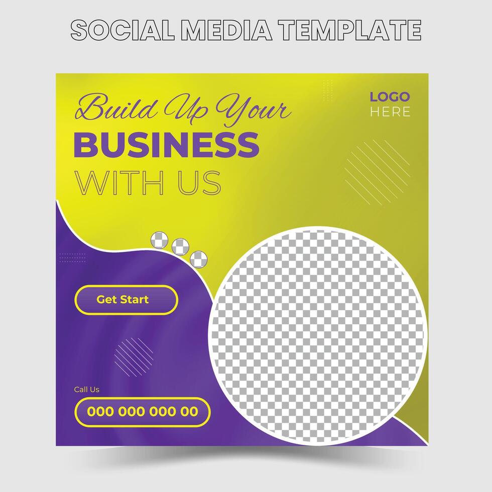 företags marknadsföring och företags sociala medier banner mall vektor