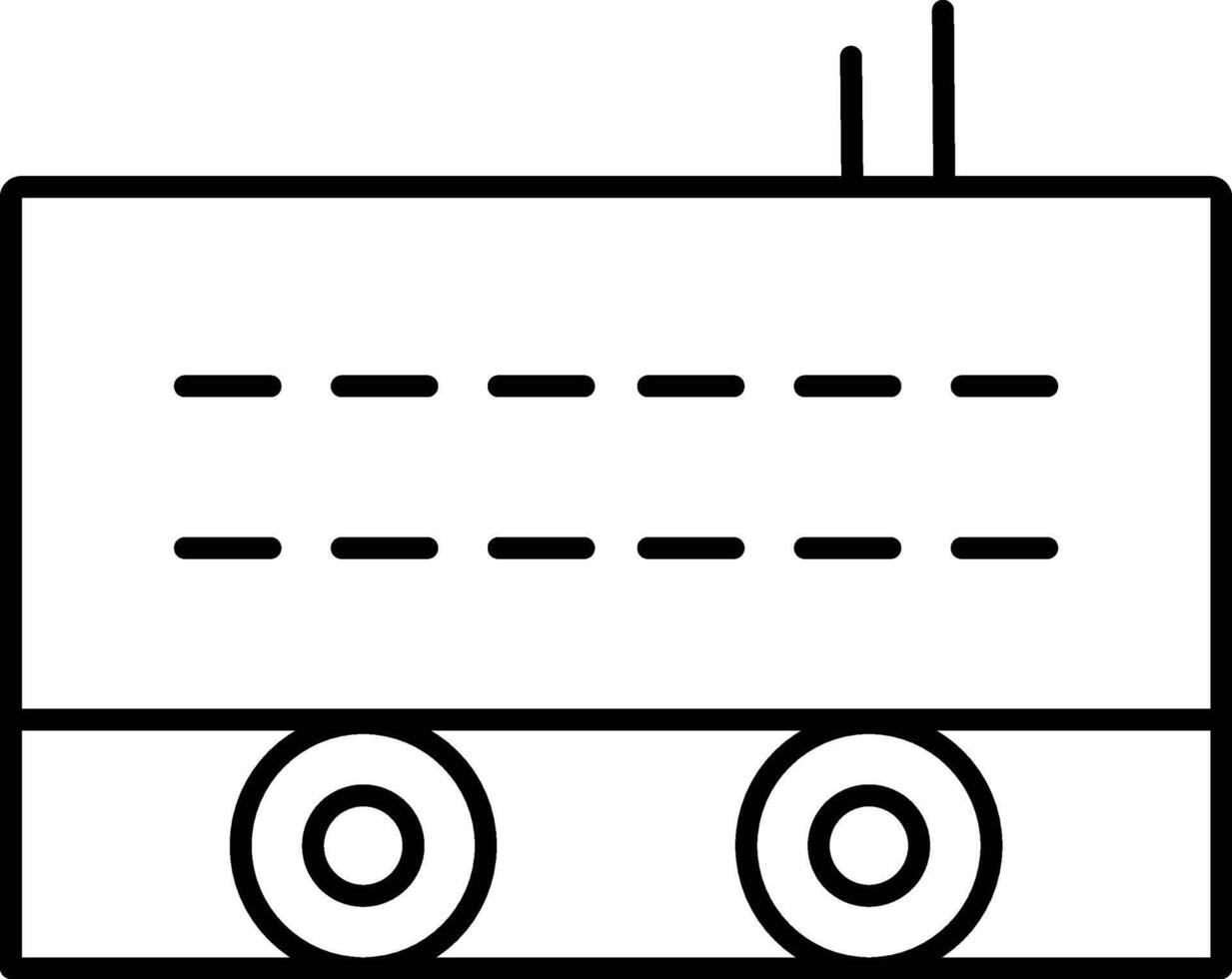 avrundad fylld redigerbar stroke radio ikon vektor