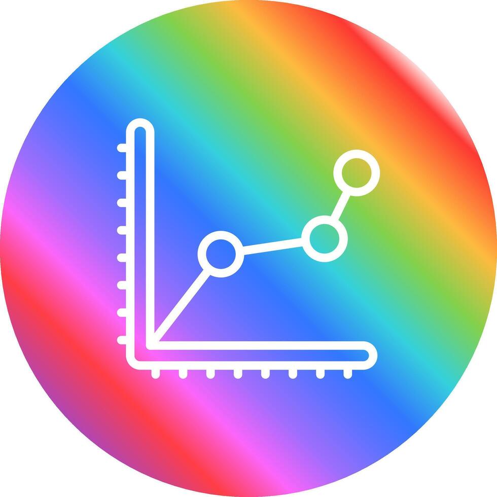 Liniendiagramm-Vektorsymbol vektor