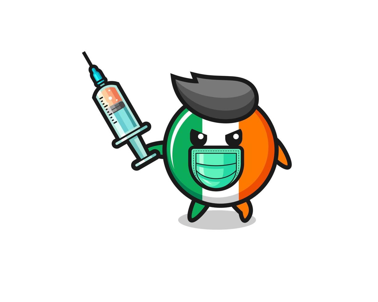 Illustration der irischen Flagge zur Bekämpfung des Virus vektor