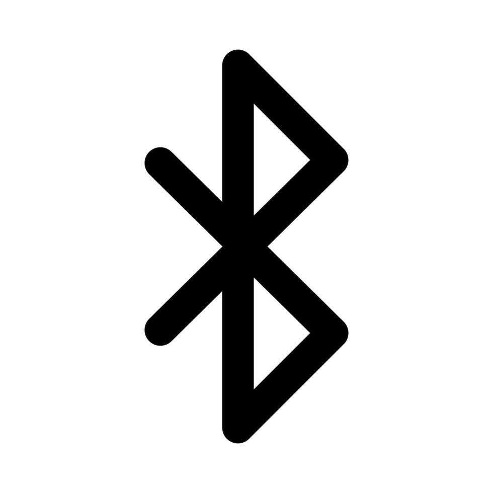 Bluetooth Zeichen eben Symbol isoliert Vektor Illustration