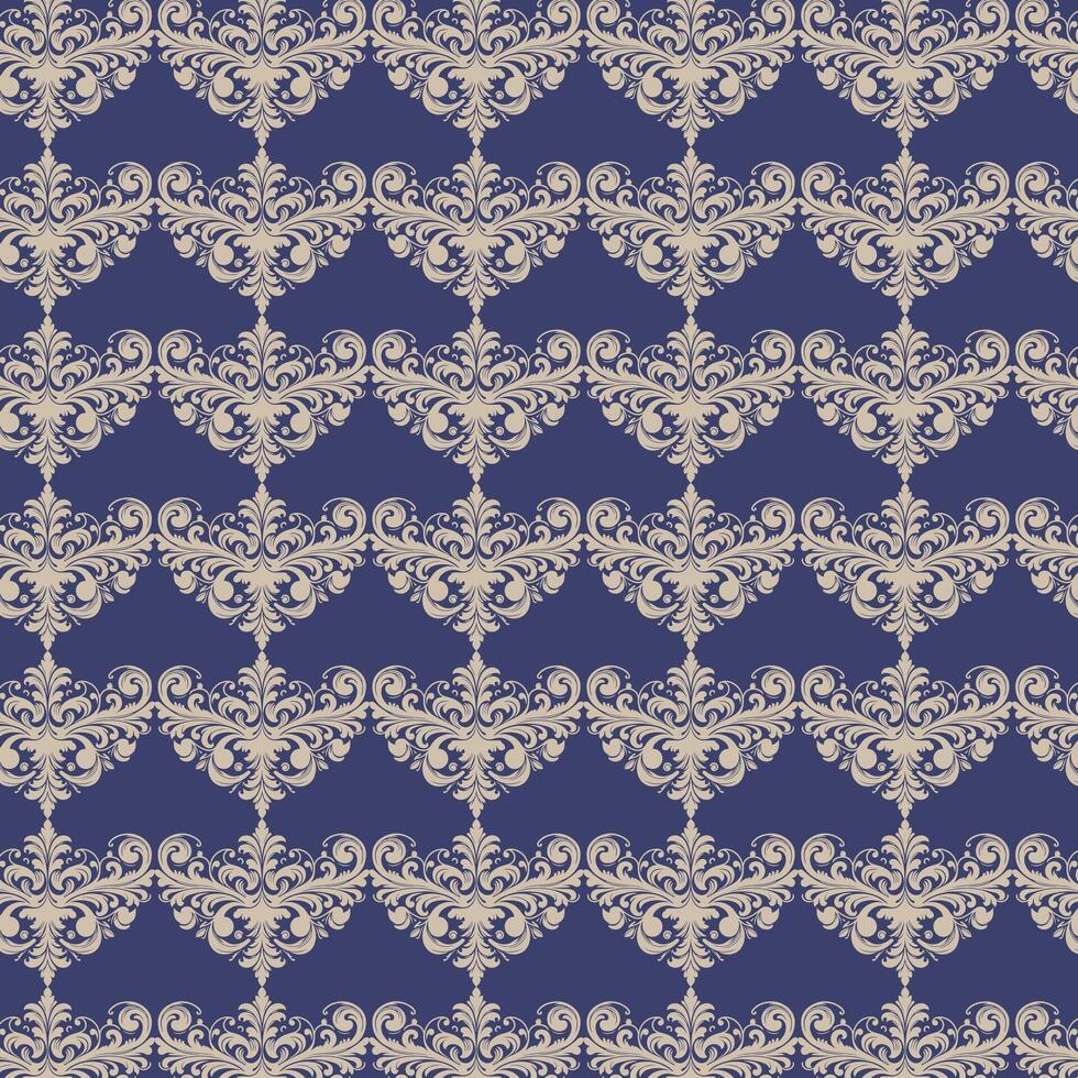 Damast Stoff Textil- nahtlos Muster Luxus dekorativ Zier Blumen- Teiler bunt. Vorhang, Teppich, Hintergrund, Kleidung, Verpackung, Textil- vektor
