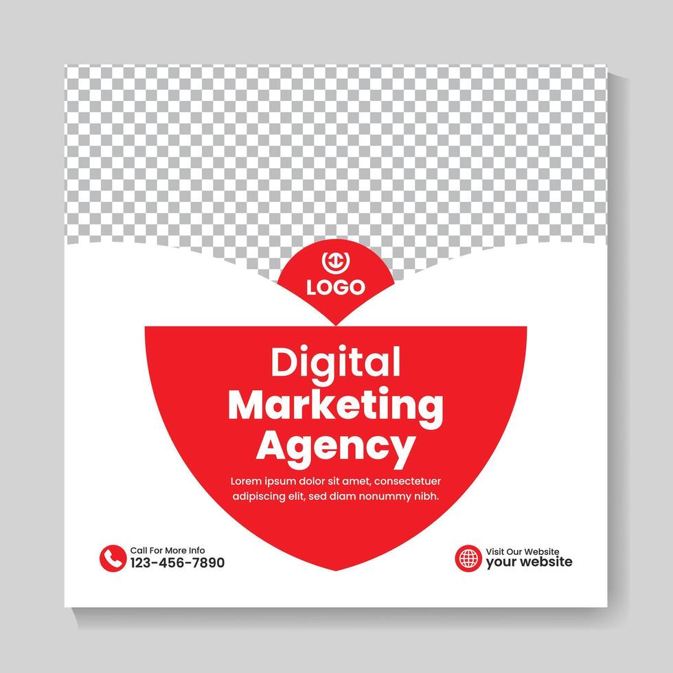 korporativ Digital Marketing Agentur Sozial Medien Post Design kreativ Platz Netz Banner Vorlage vektor