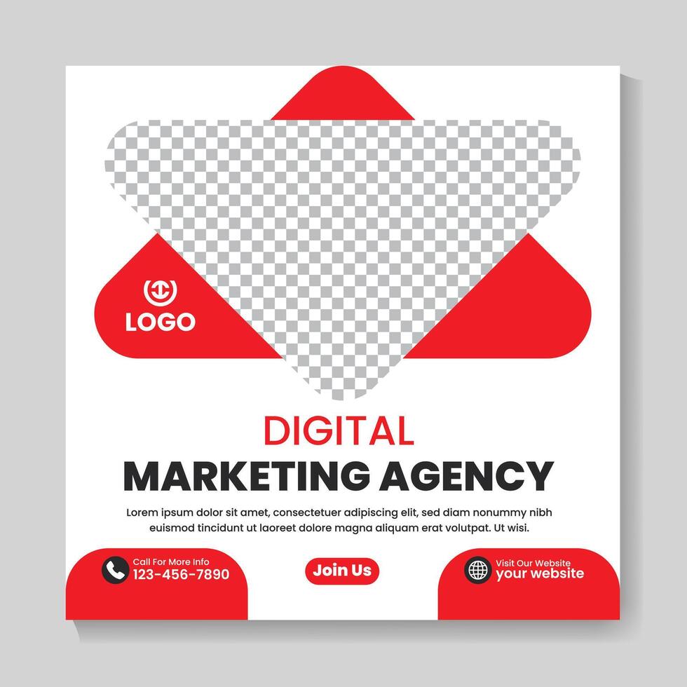 modern Digital Marketing Agentur Sozial Medien Post Design Vorlage vektor