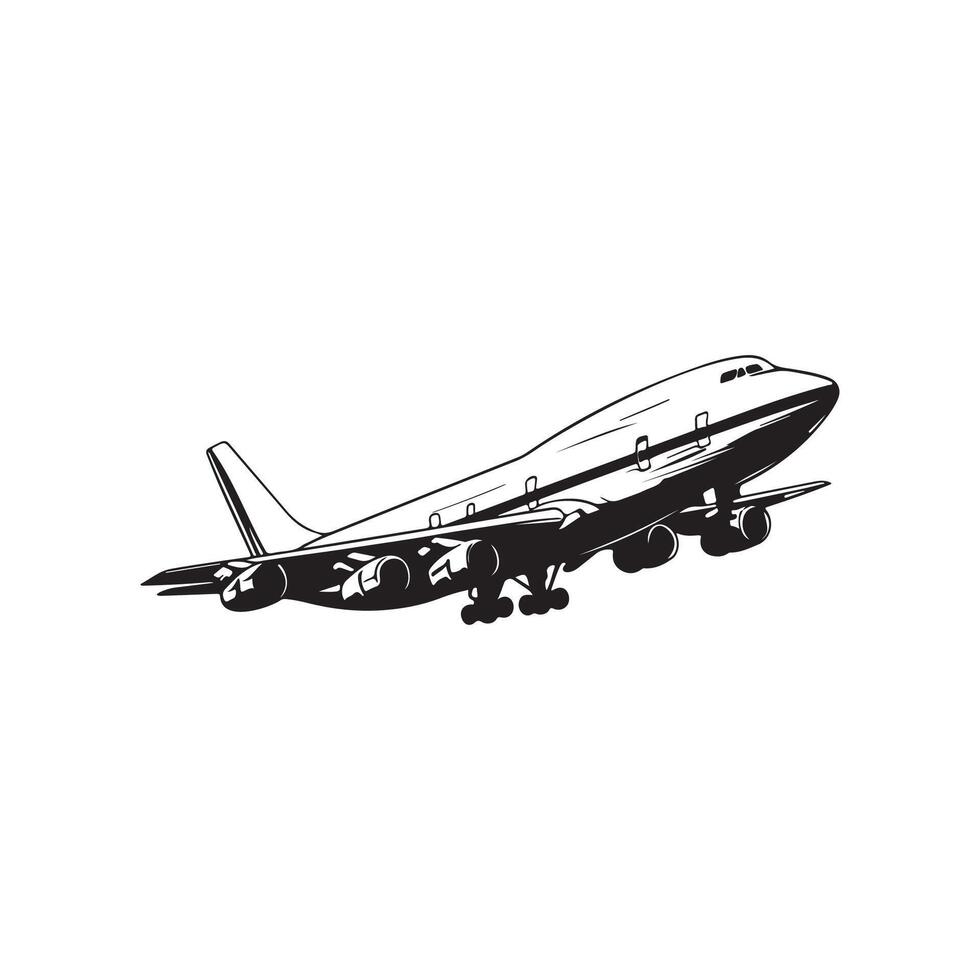 Flugzeug lokalisiert auf einem weißen Hintergrund vektor