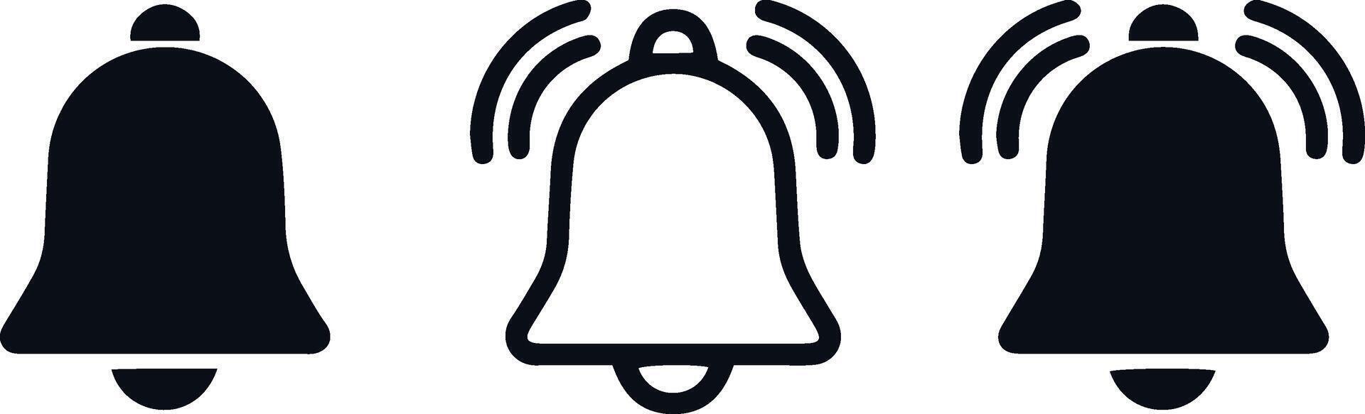 Benachrichtigung Glocke Symbol Alarm Vektor Design