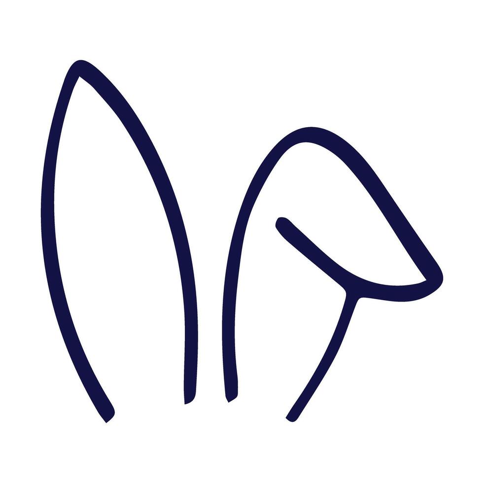 Ostern buuny Ohren Symbol Design vektor