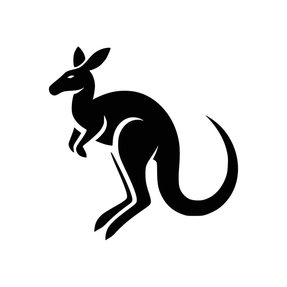 ikonisch australisch Charme Känguru Wallaby Logo Illustration im Prämie Vektor