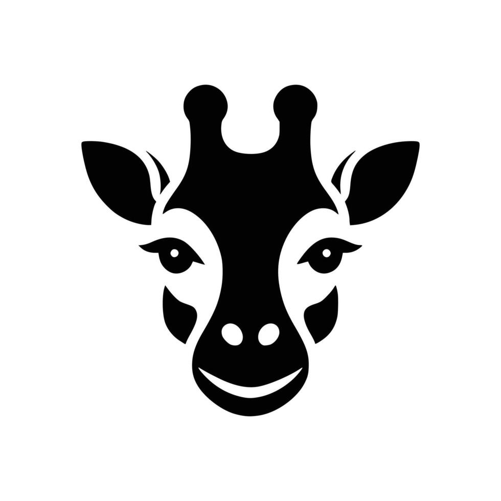 Silhouette von ein Giraffe Kopf Gesicht Logo Symbol Symbol Vektor Illustration