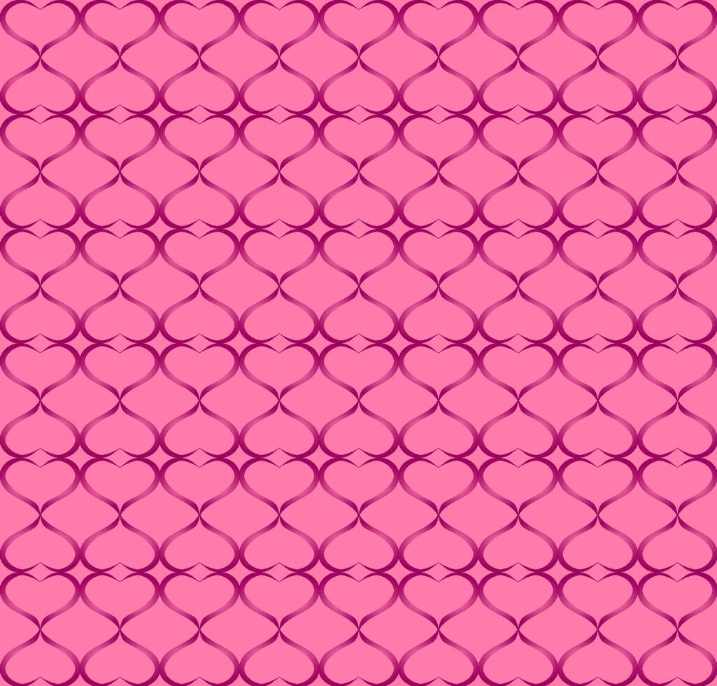 sömlös textur i de form av en svartvit mönster av hjärtan på en rosa bakgrund vektor