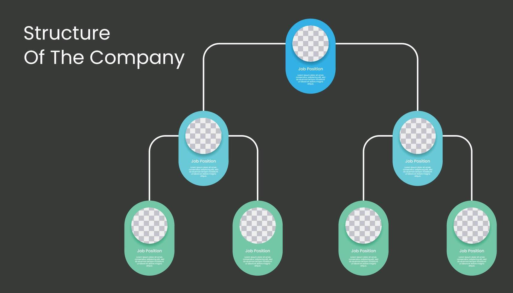 Geschäft Organisation Diagramm Vorlage Design. vektor