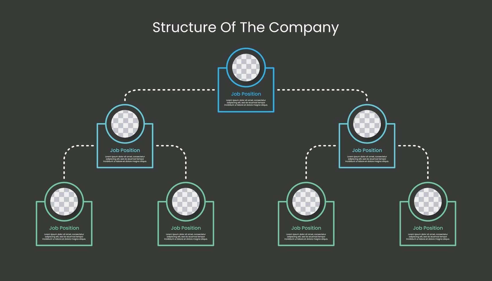 organisatoriska strukturera Diagram mall design. vektor