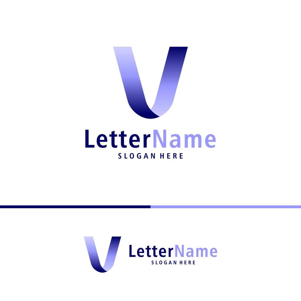 modern Brief v Logo Design Vektor. kreativ v Logo Konzepte Vorlage vektor