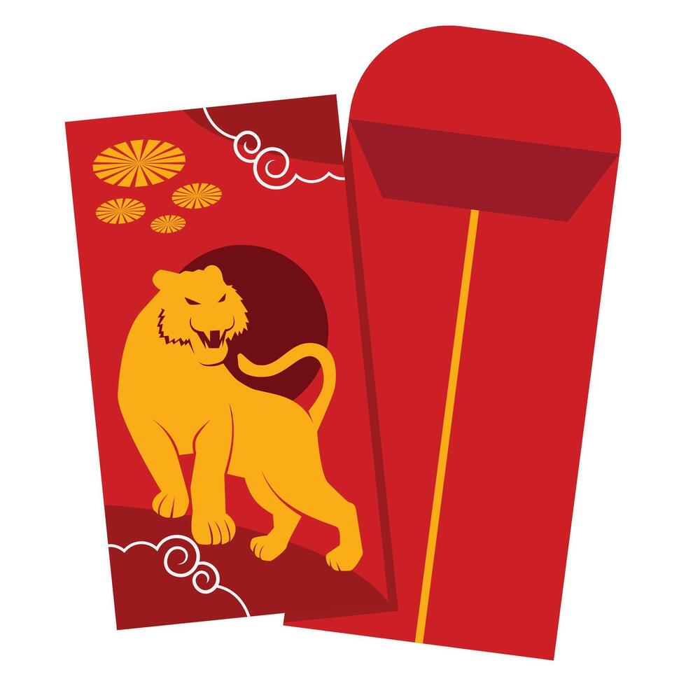 Chinesisch Neu Jahr rot Briefumschlag vektor
