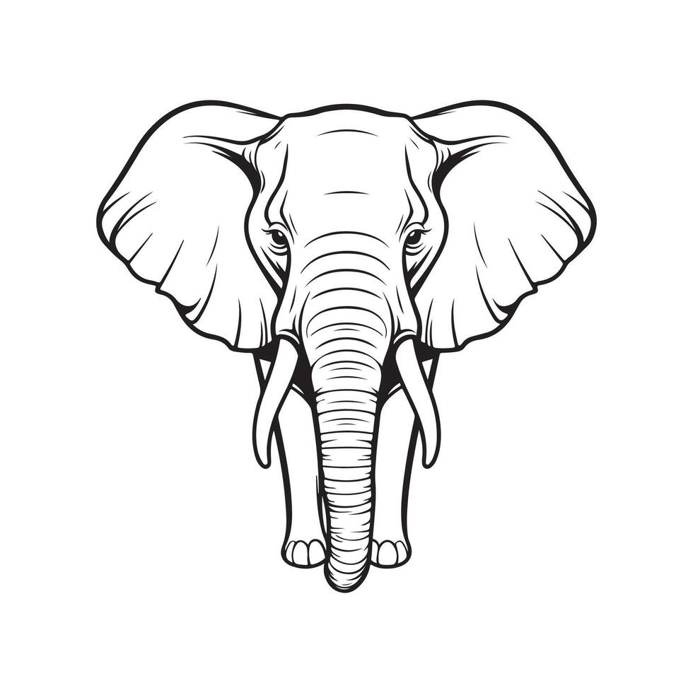 elefant huvud vektor konst, ikoner, och grafik