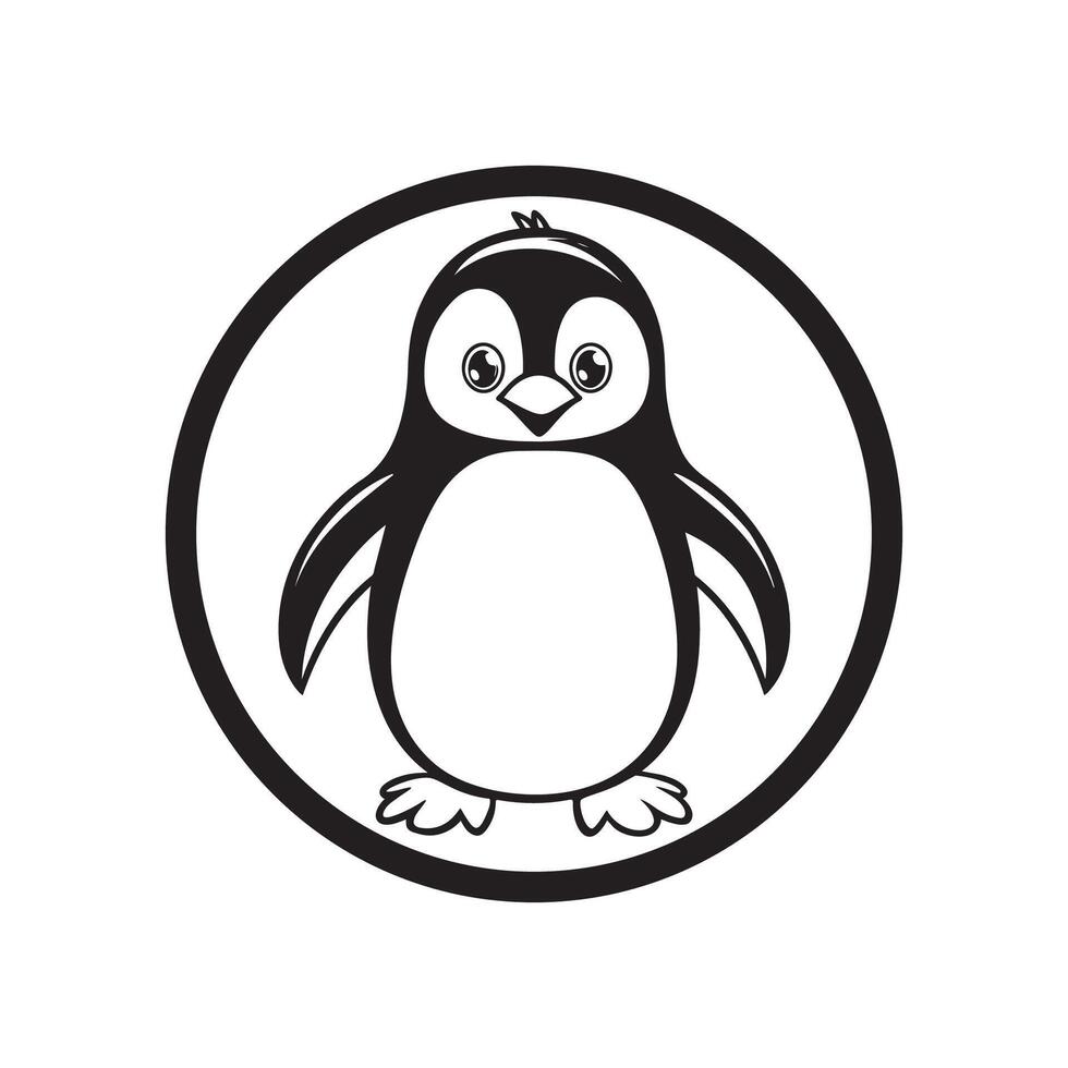 pingvin logotyp vektor bilder, konst, illustration, design