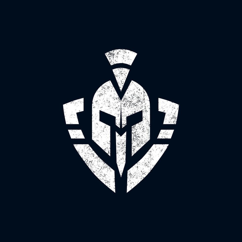 krigare spartansk logotyp design vektor