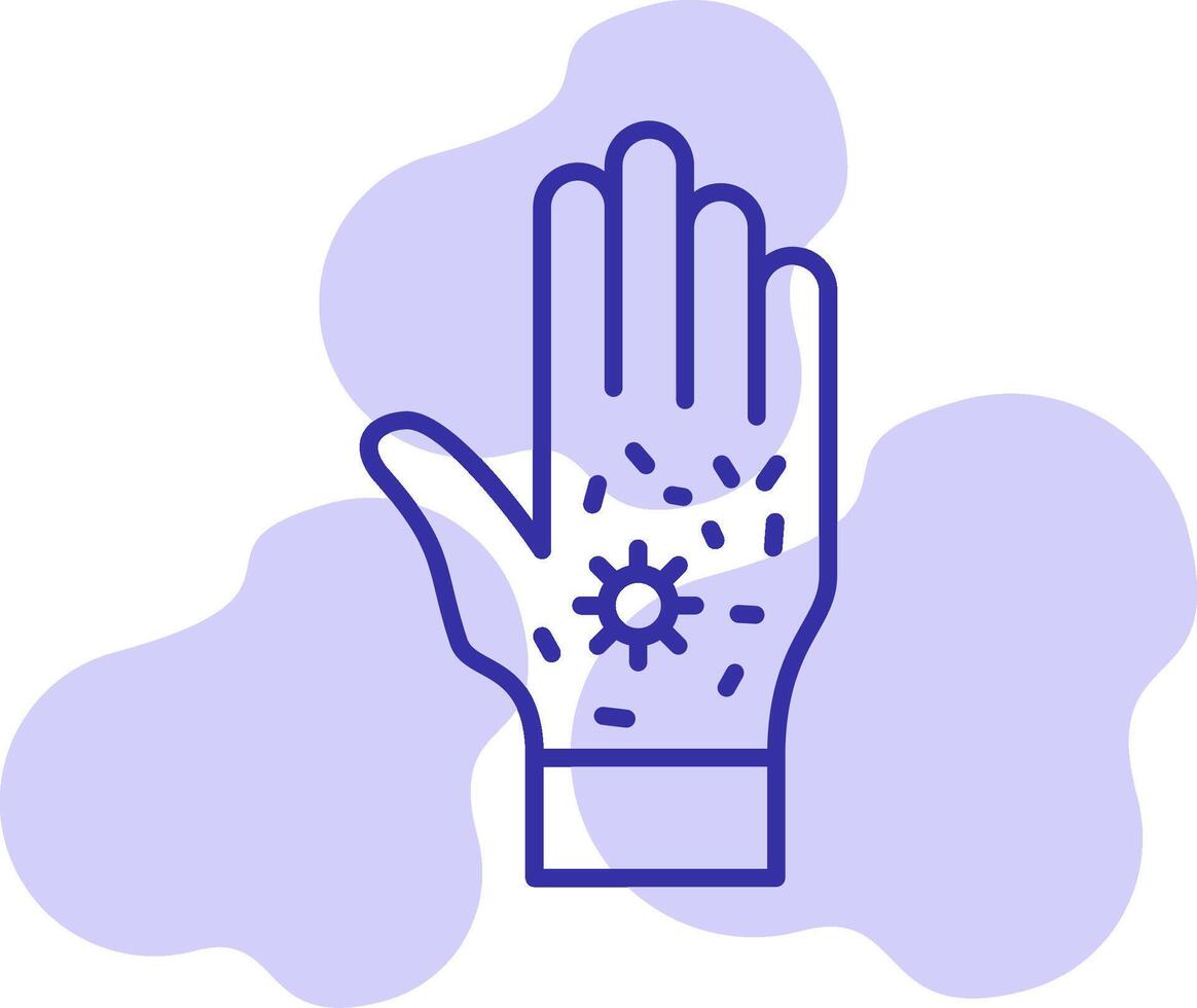 Vektorsymbol für schmutzige Hand vektor